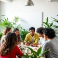 Întâlnire comunitară pentru antreprenoriat social în mediul urban.